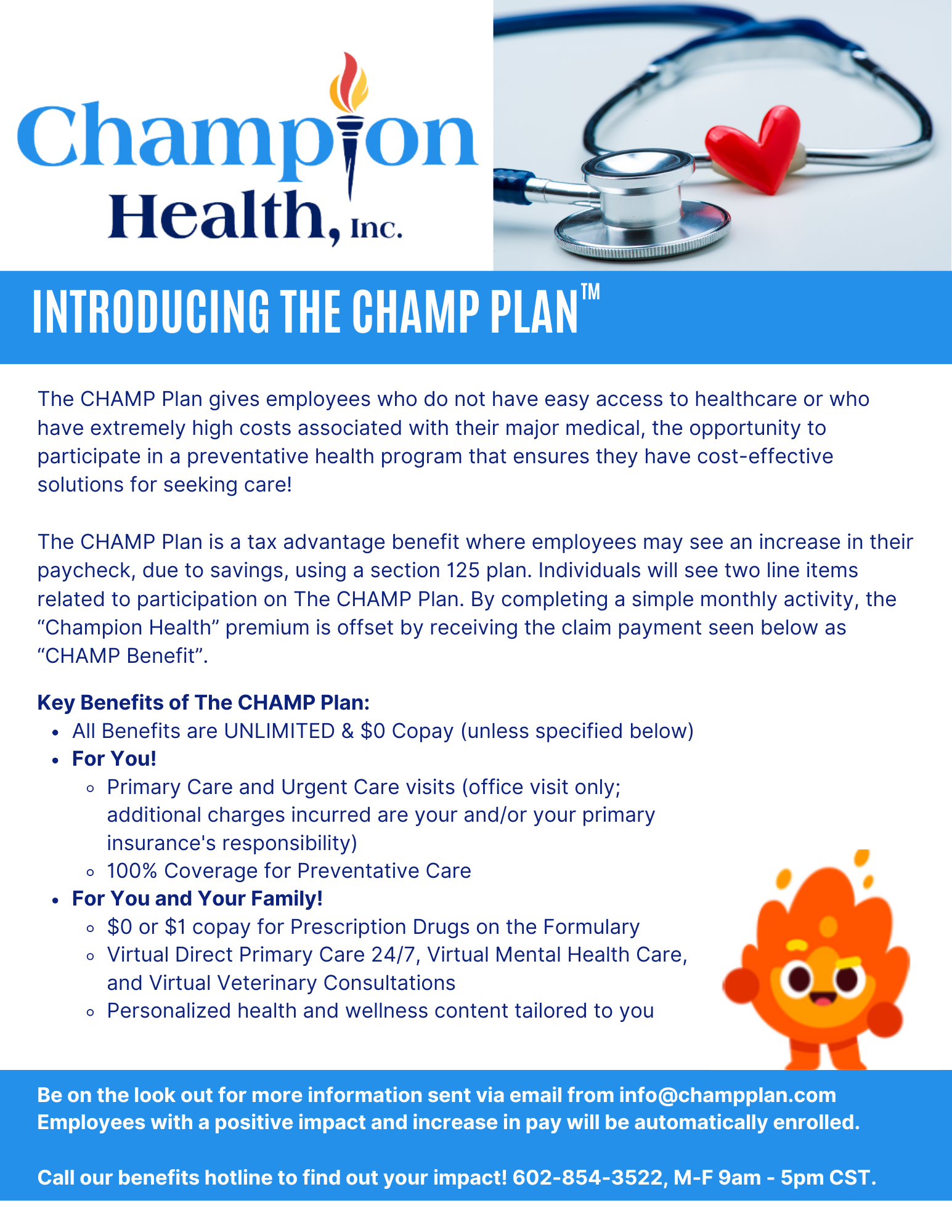 Introducing the CHAMP Plan flyer